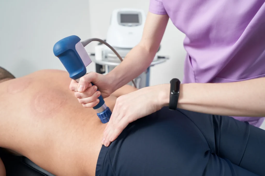 physical therapy treatment with modern device